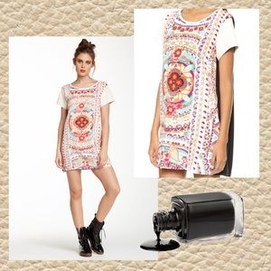 Minkpink Kombi Loves Faux Leather Shift Dress XS